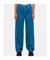 Marine Serre Jeans With Belt Loops In Blue