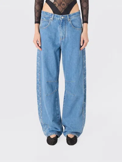 Marine Serre Jeans Woman In Blue