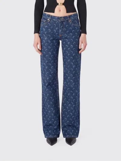Marine Serre Jeans Woman In Blue