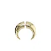 Marine Serre Regenerated Single Moon Earring In Gold
