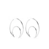 Marine Serre Moon Hoop Earrings In Silver