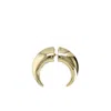Marine Serre Regenerated Single Moon Earring In Gold