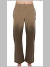 Marine Serre Gradient Brown Jogging Pants With Crescent Moon Pattern In Brown