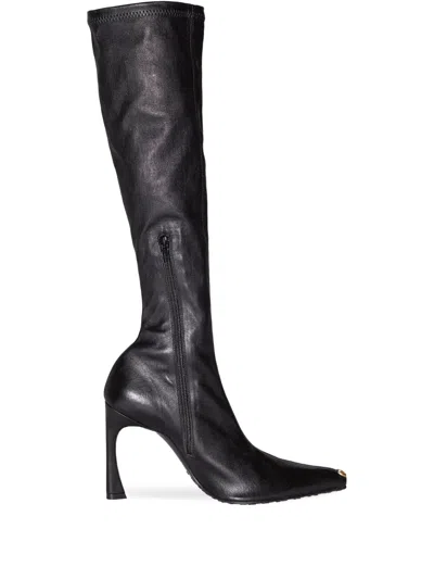 Marine Serre Knee High Heeled Boots In Multi