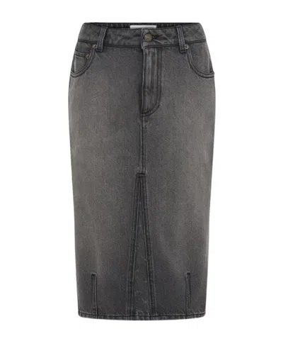 Marine Serre Knee-kength Midi Skirt In Black