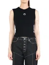 Marine Serre Black Moon Logo Vest In Black