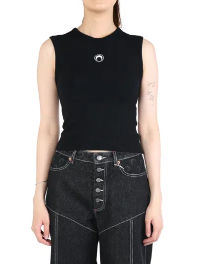 MARINE SERRE KNIT MOON-LOGO VEST