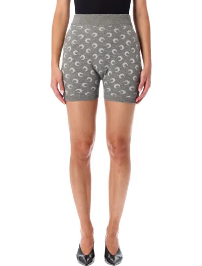 MARINE SERRE MARINE SERRE MOON JACQUARD HIGH-WAISTED SHORTS