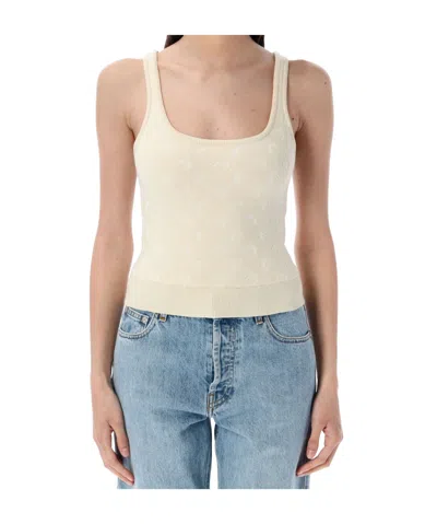 MARINE SERRE MARINE SERRE MOON JACQUARD KNIT STRAP TOP