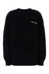 Marine Serre Knitwear Crew Neck Ribbed Texture In Black