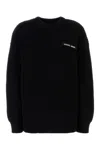 Marine Serre Knitwear Crew Neck Ribbed Texture In Black