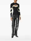 Marine Serre Lace-insert Top In Black