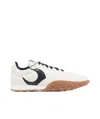 Marine Serre Crescent Moon Suede Panel Sneakers In White