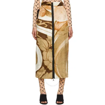 Marine Serre Ladies Multicolor Blanket Zipped Skirt