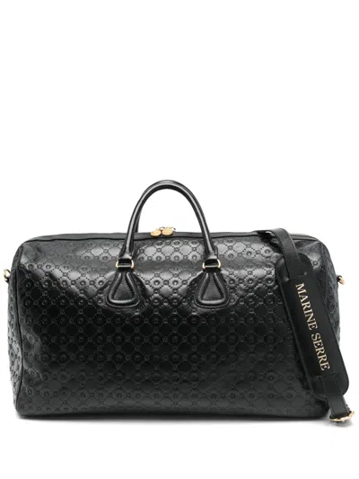Marine Serre Large Strike Duffle Bag In Black