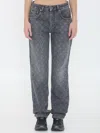 Marine Serre Laser Moon Grey Jeans In Gray