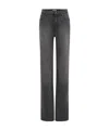 Marine Serre Laser Wash Flared Jeans In Black