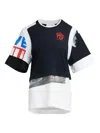 Marine Serre Regenerated Graphic Jersey Layered T-shirt In Black