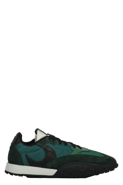 Marine Serre Leather And Suede Inserts Sneakers In Green