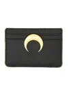 Marine Serre Moon Charm Card Holder In Black