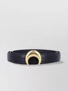 Marine Serre Leather Crescent Moon Belt In Blue