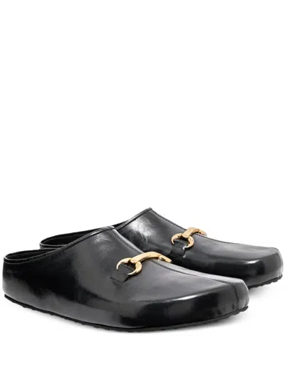 MARINE SERRE LEATHER MULES