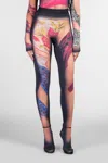 Marine Serre Recycled Draped Statue Jersey Leggings In Multi