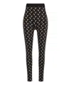 Marine Serre Crescent Moon-print Leggings In Black