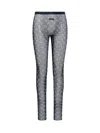 Marine Serre Crescent-moon-print Mesh Tights In Navy