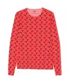 Marine Serre Second Skin Moon Creneck Top In Orange