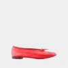 Marine Serre Red Repetto Edition Lilouh Soft Nappa Ballerina Flats In Red