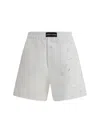 Marine Serre Women Linen Shorts