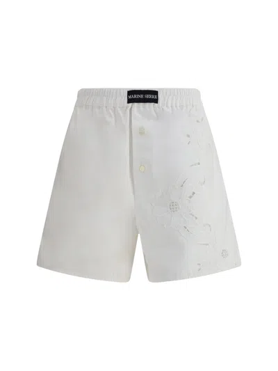 MARINE SERRE LINEN SHORTS