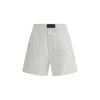 Marine Serre Women Linen Shorts