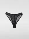 Marine Serre Flocked Mesh Brief Glitter In 黑色