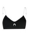 Marine Serre Logo Bra In Black