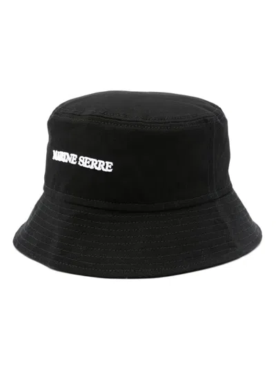 Marine Serre Logo Bucket Hat In Black