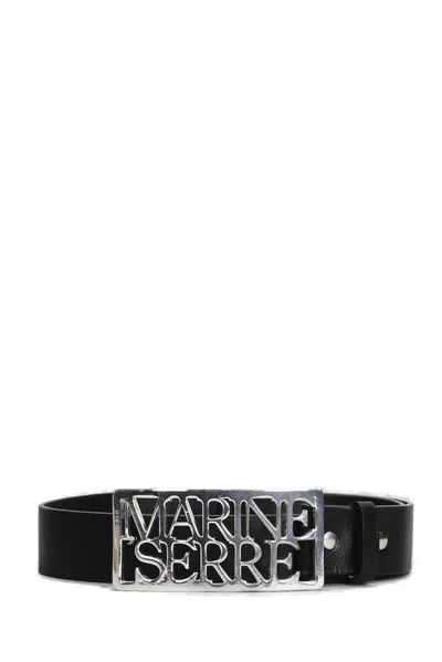 Marine Serre Logo Buckle Belt In Black