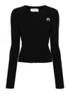 Marine Serre Core Knit Cardigan In Negro