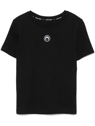 Marine Serre Black Moon Logo Jersey Baby Fit T-shirt