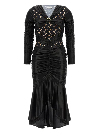 MARINE SERRE LOGO DRESS DRESSES BLACK