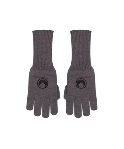 MARINE SERRE MARINE SERRE LOGO EMBROIDERED FULL-FINGER GLOVES