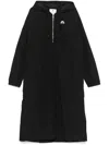 Marine Serre Logo-embroidered Hoodie In Black
