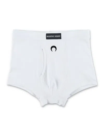 MARINE SERRE LOGO EMBROIDERED RIBBED BOXERS