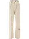 Marine Serre Logo-embroidered Track Pants In Neutrals