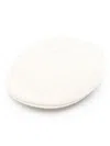 Marine Serre Logo-embroidered Wool Beret In Neutrals