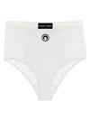 MARINE SERRE LOGO EMBROIDERY BRIEFS UNDERWEAR, BODY WHITE