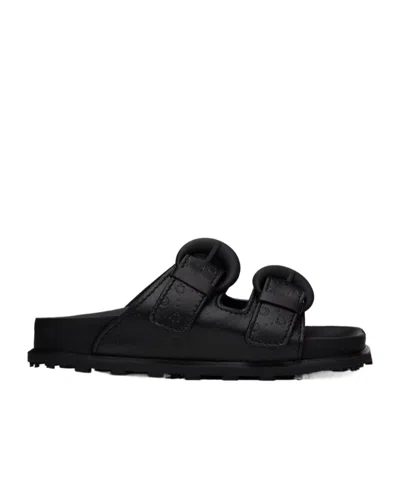 Marine Serre Logo Flat Sandals