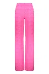 Marine Serre Moon Sponge Flared Trousers In Fuchsia