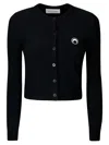 Marine Serre Core Knit Cardigan In Black
